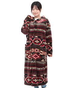 チチカカ |シエスタフード付きルームロングガウン