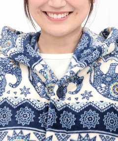 チチカカ |シエスタフード付きルームロングガウン